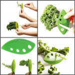 Herb kale leaf plastic stripper GREEN 12x6cm